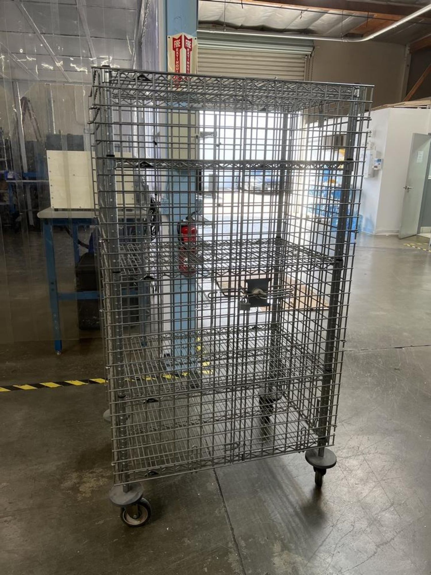 Heavy Duty Rolling Shop Cage 38" x 25" x 67" - Image 2 of 3