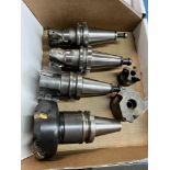 (4) BT-40 Shell Mill Holders With Tooling