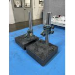 (2) Black Granite Depth Gage Indicator Stands