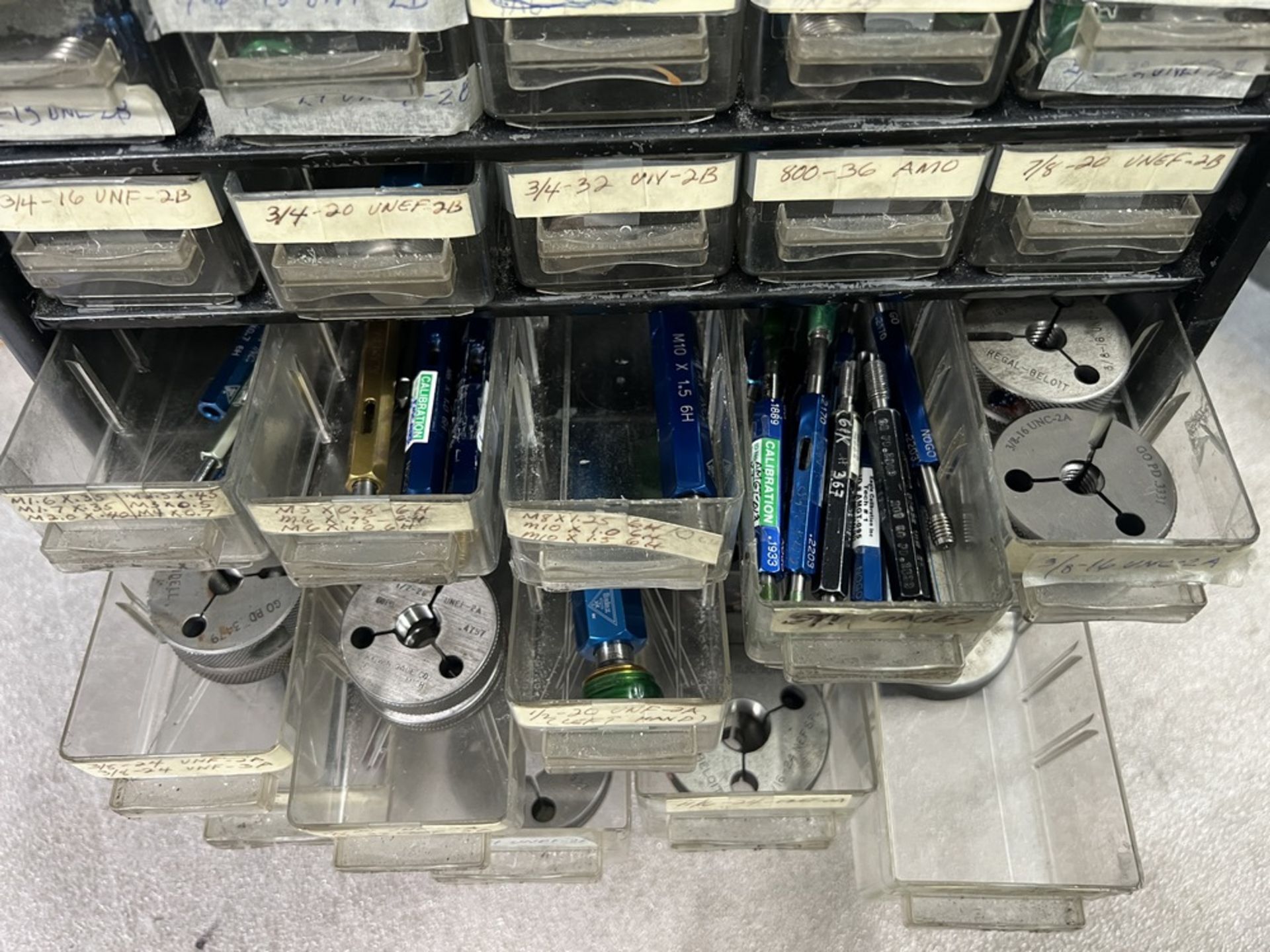 50 Station Organizer Full of Thread Gages Labeled Various Sizes - Image 13 of 13
