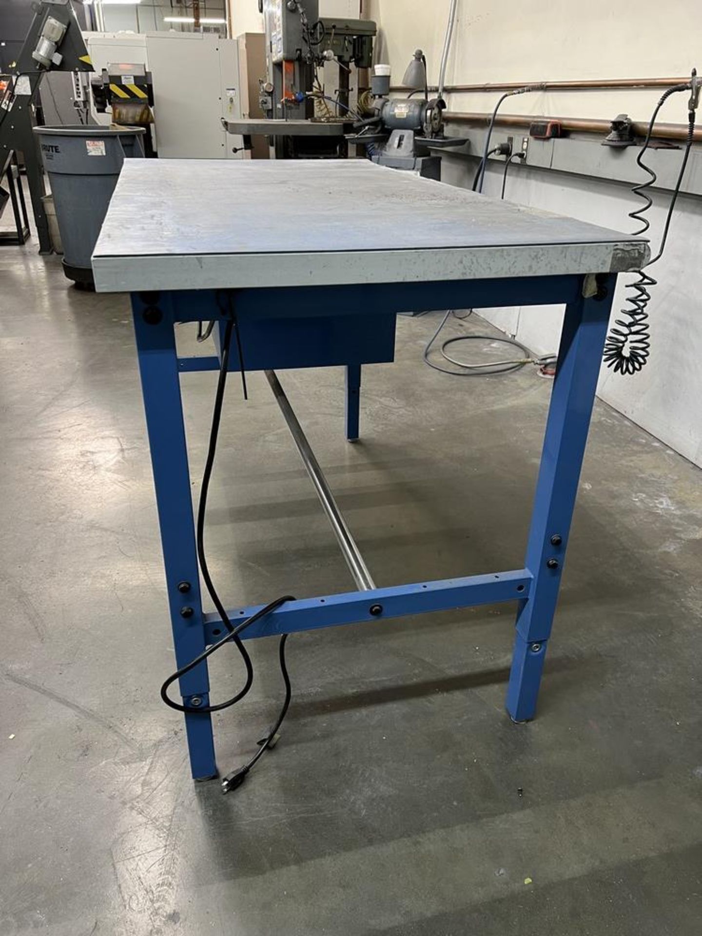 Global Industrial Adjustable Work Table With Power Strip 60" x 30" x 30" - Image 5 of 5