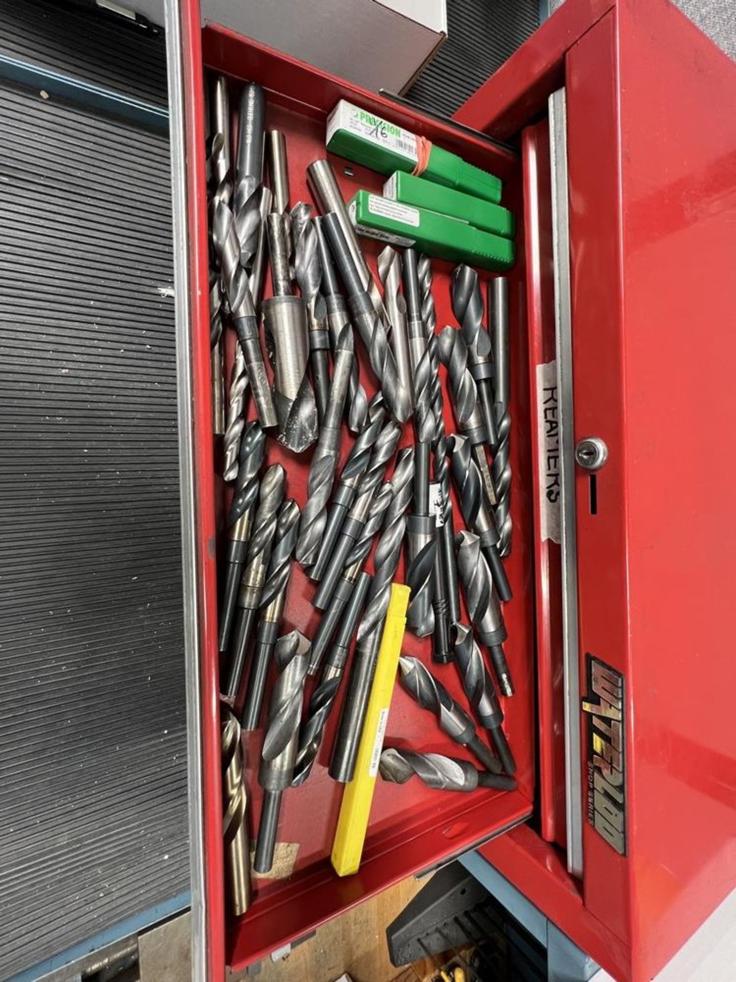 Water 100 Shop Series Tool Box Full of Reamers Big Drills & Key Cutters & Others - Image 6 of 9