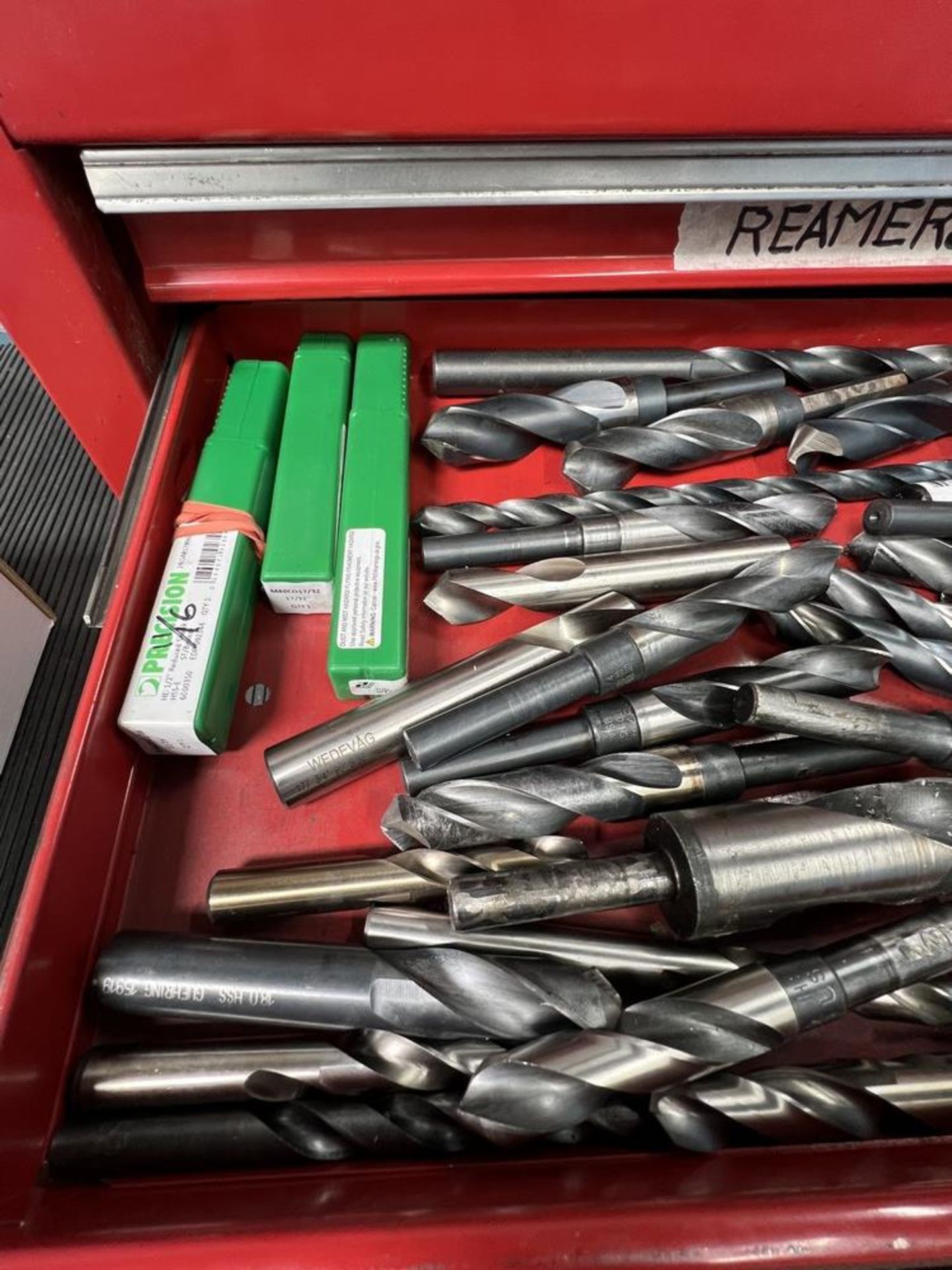 Water 100 Shop Series Tool Box Full of Reamers Big Drills & Key Cutters & Others - Image 7 of 9