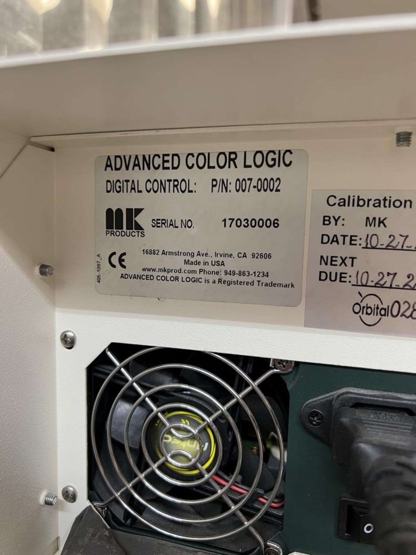 Advanced Color Logic GTAW Orbital Power Supply/Controller With MK Products Cobra Cooler Model # - Image 13 of 31