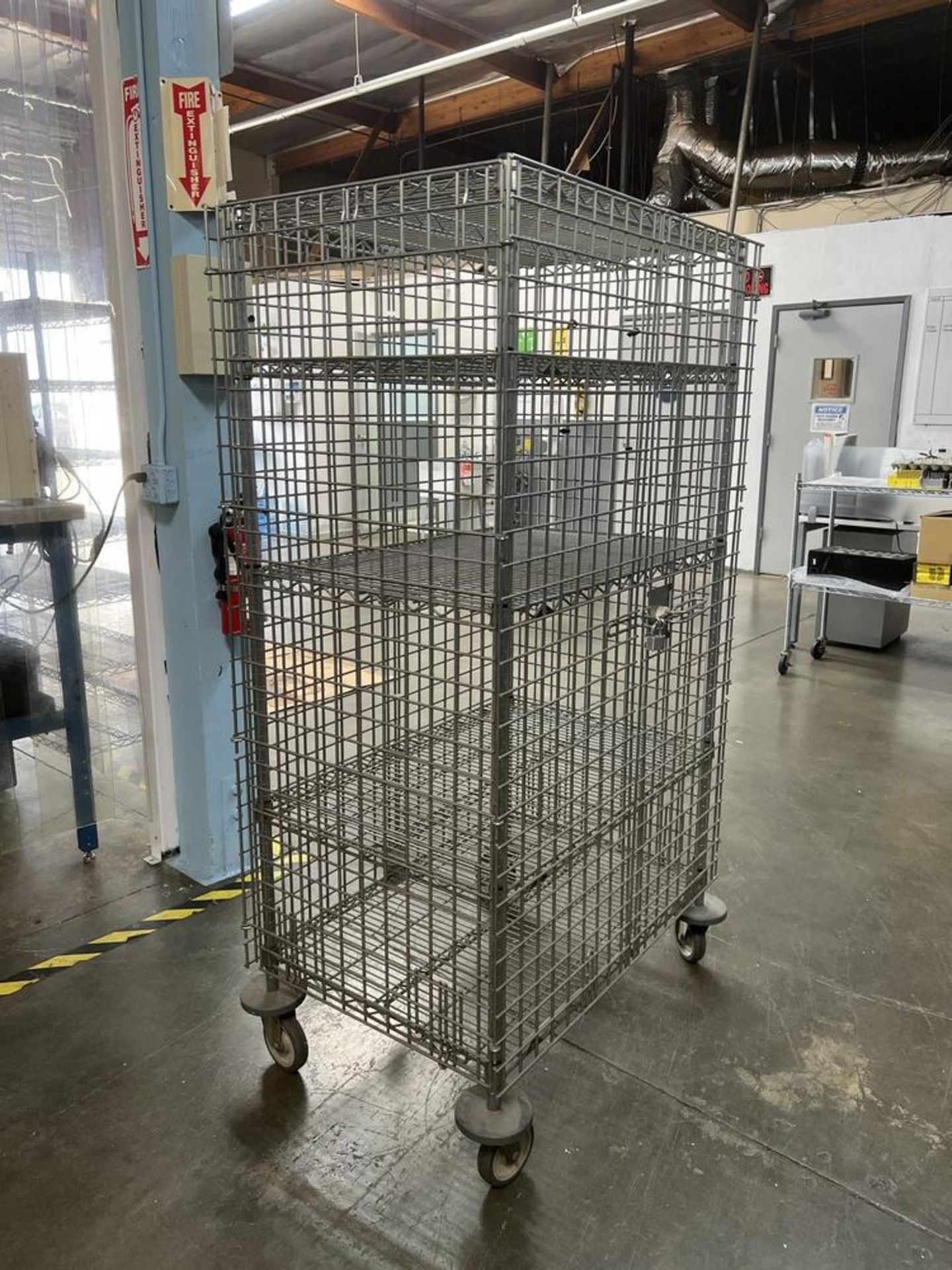 Heavy Duty Rolling Shop Cage 38" x 25" x 67" - Image 3 of 3