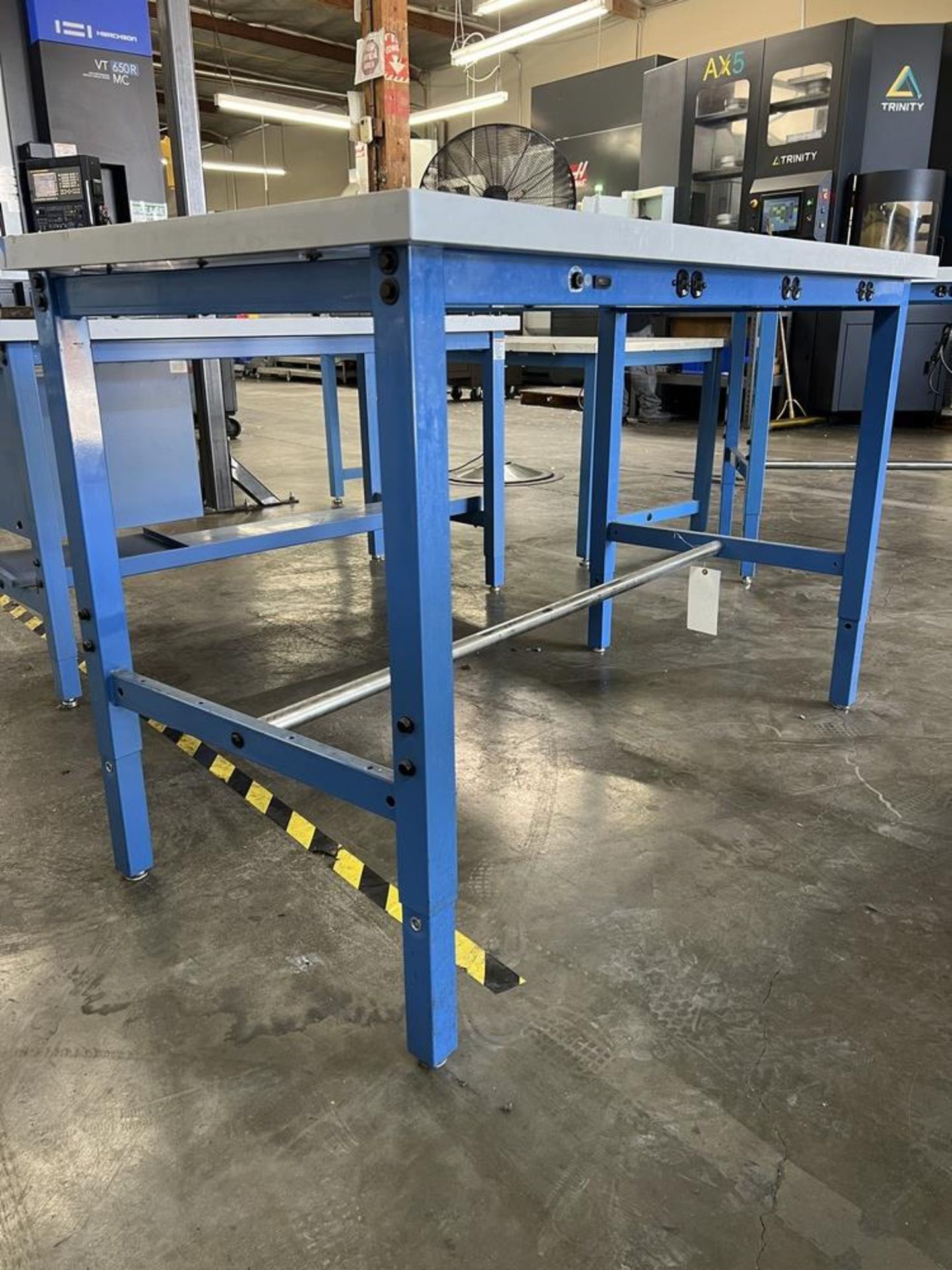 Global Industrial Adjustable Shop Table 60" x 30" x 38" With Built In Power Strip - Image 4 of 4