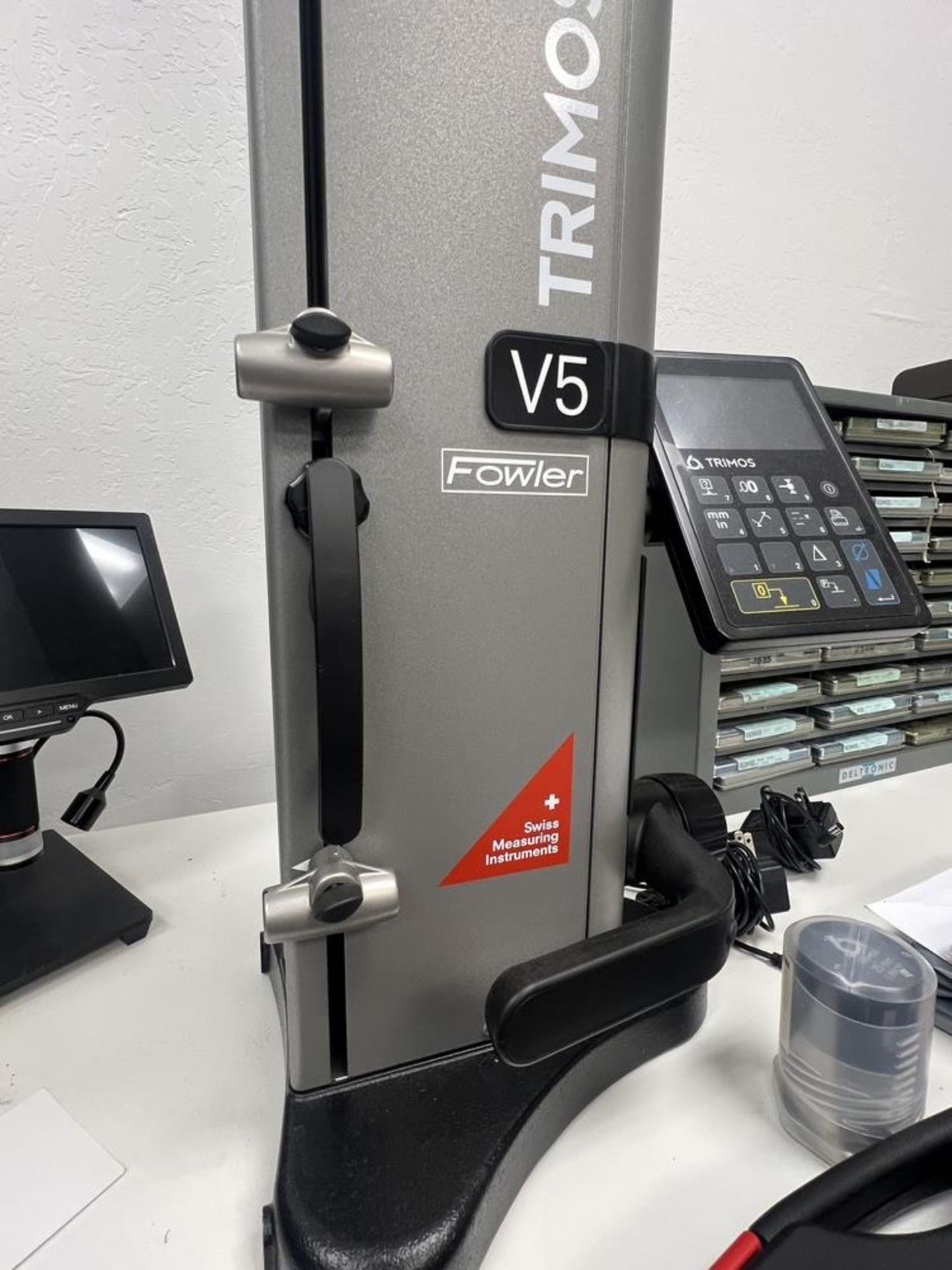 Fowler Trimos V5 Digital Height Gage With Power Supplies, Complete Micro Set, & Eco Set (Needs New - Image 9 of 13