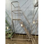 Uline Rolling Shop Step Ladder, 450 lb Capacity, Max Height 102", Top Step at 60"
