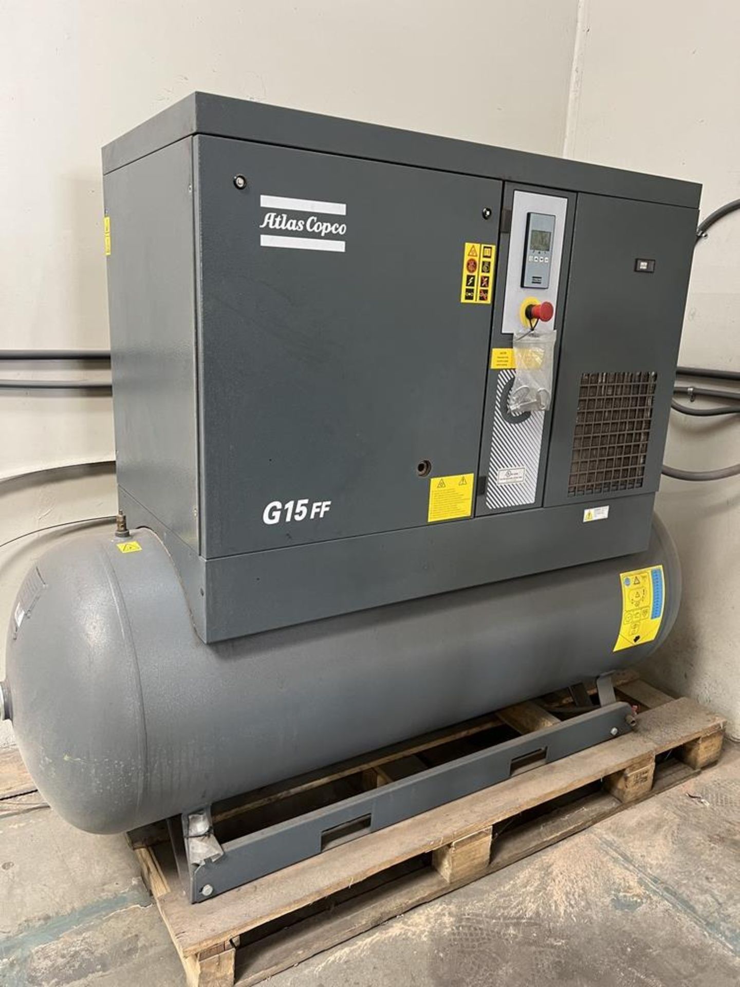 2018 Atlas Copco G15FF Rotary Screw Air Compressor, Working Pressure 125 PSIG,