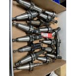 (17) BT-40 Tool Holders, Collet, Boring Bar, Shell Mill & Tapping Heads