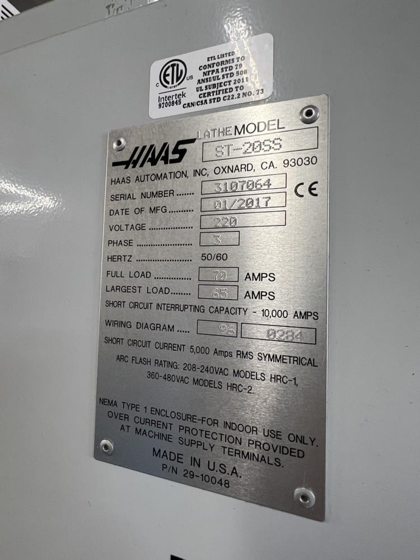 2017 Haas ST-20SS CNC Lathe, 12 Station, Tailstock, Toolpresetter, Royal 5C Collet Chuck with 8" LMC - Image 12 of 28