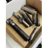 Box of Various Boring Bar Collet Holders, Cut Off Holder, Through Coolant Insert Drills & Adjustable