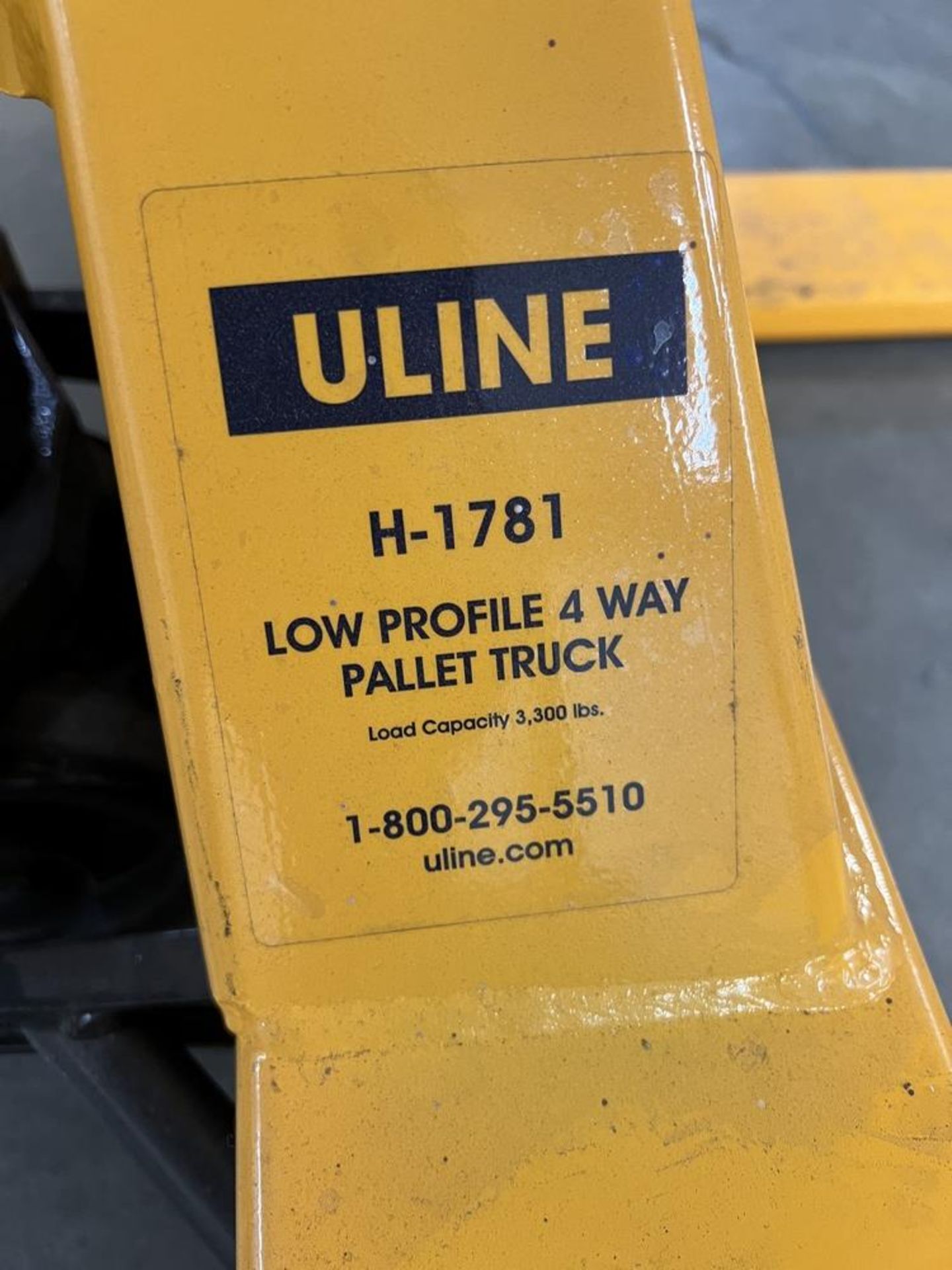 Uline H-1781 Wide Forks, Low Profile, 4 Way Pallet Truck 360 lb Capacity - Image 2 of 3