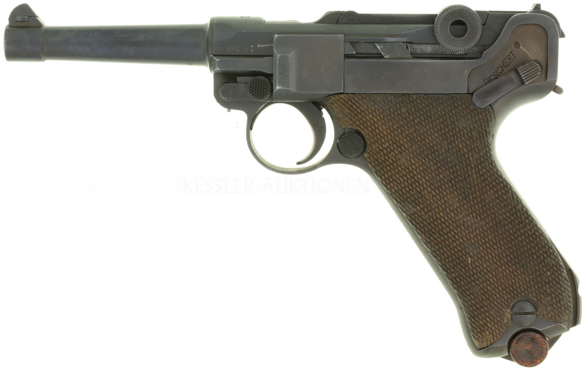 Pistole, Parabellum, Mod. 08, Erfurt 1916, Kal. 9mmP