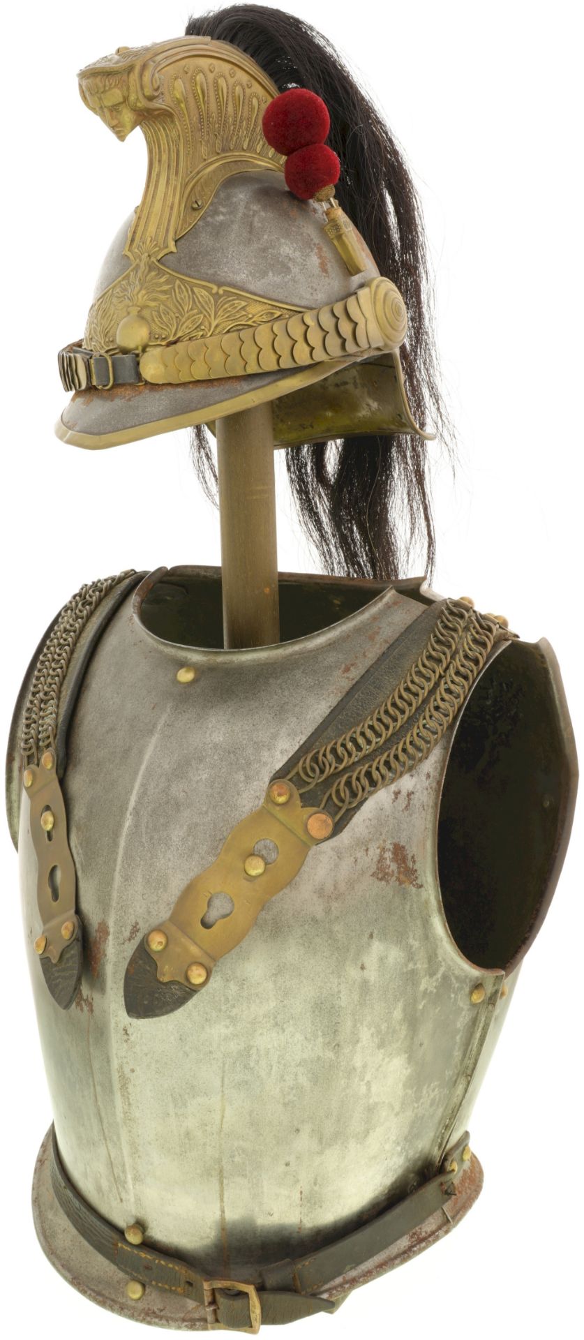 Kürass M1825/54 mit Helm M1874, französischer Dragoner