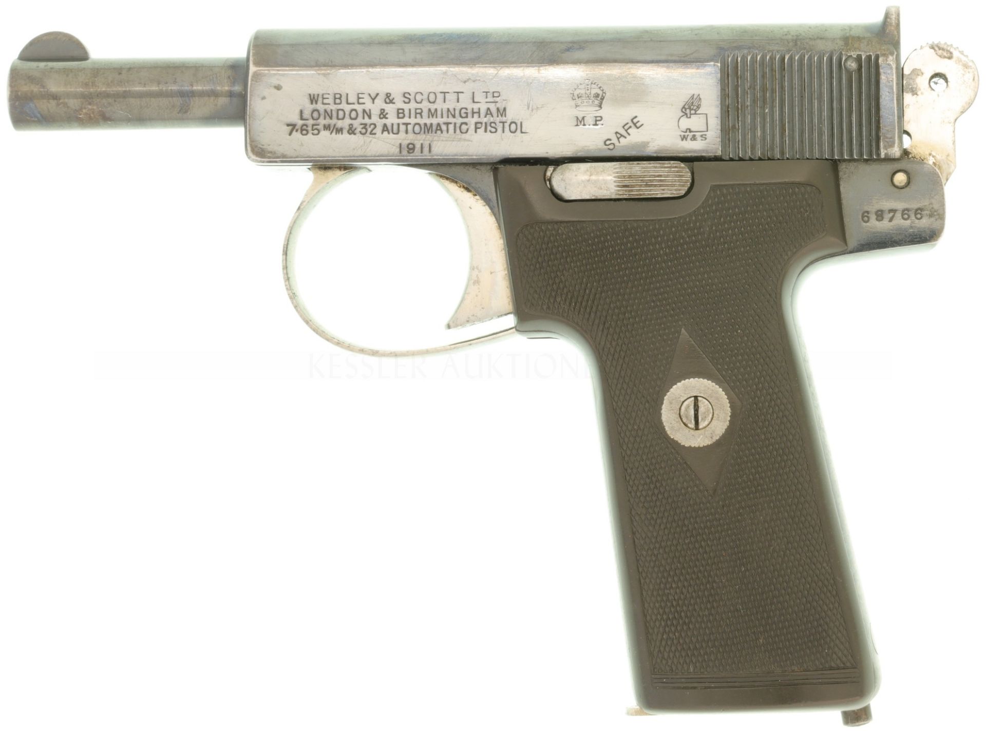 Pistole, Webley 1911, Metropolitan Police, Kal. 7.65mm