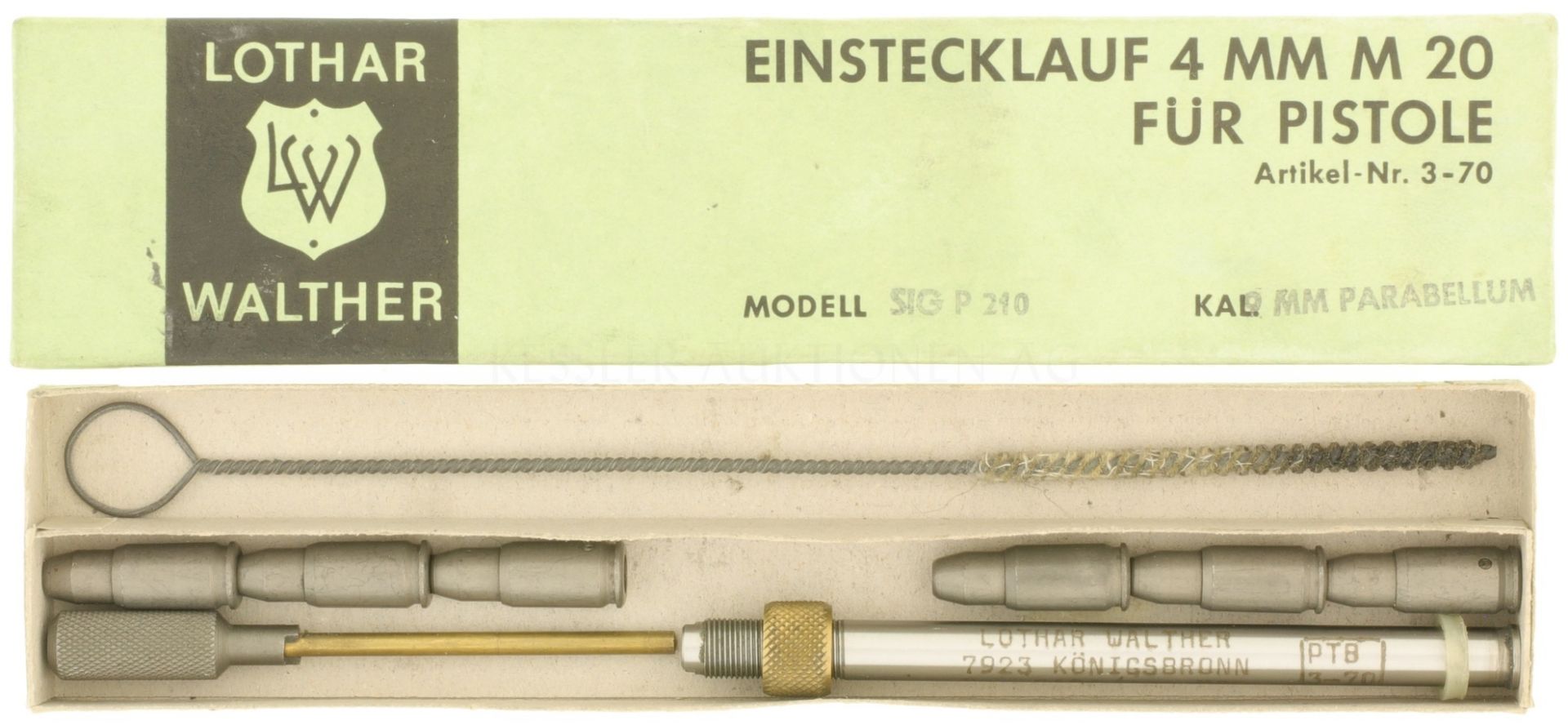 Einstecklauf Lothar Walther, für SIG P210, Kal. 4mmM20 aus 9mmPara