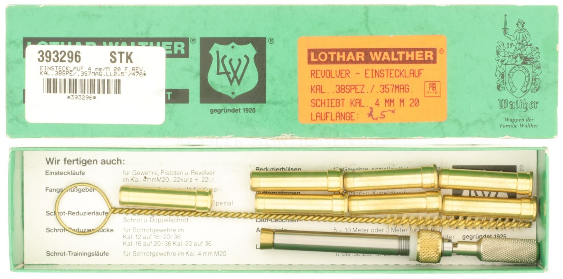 Einstecklauf, Lothar Walther für Revolver 2.5'', Kal. 38Spec/.357Mag, Kal. 4mmM20