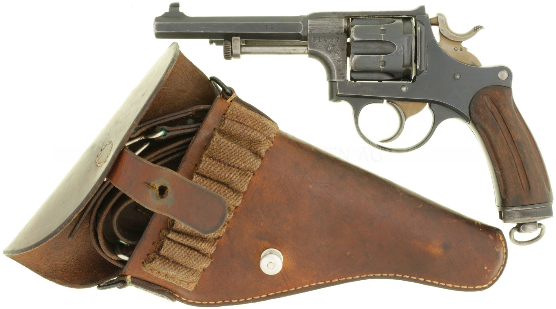 Revolver, W+F Bern, Ord. 1882, späte Ausführung, Kal. 7.5mm