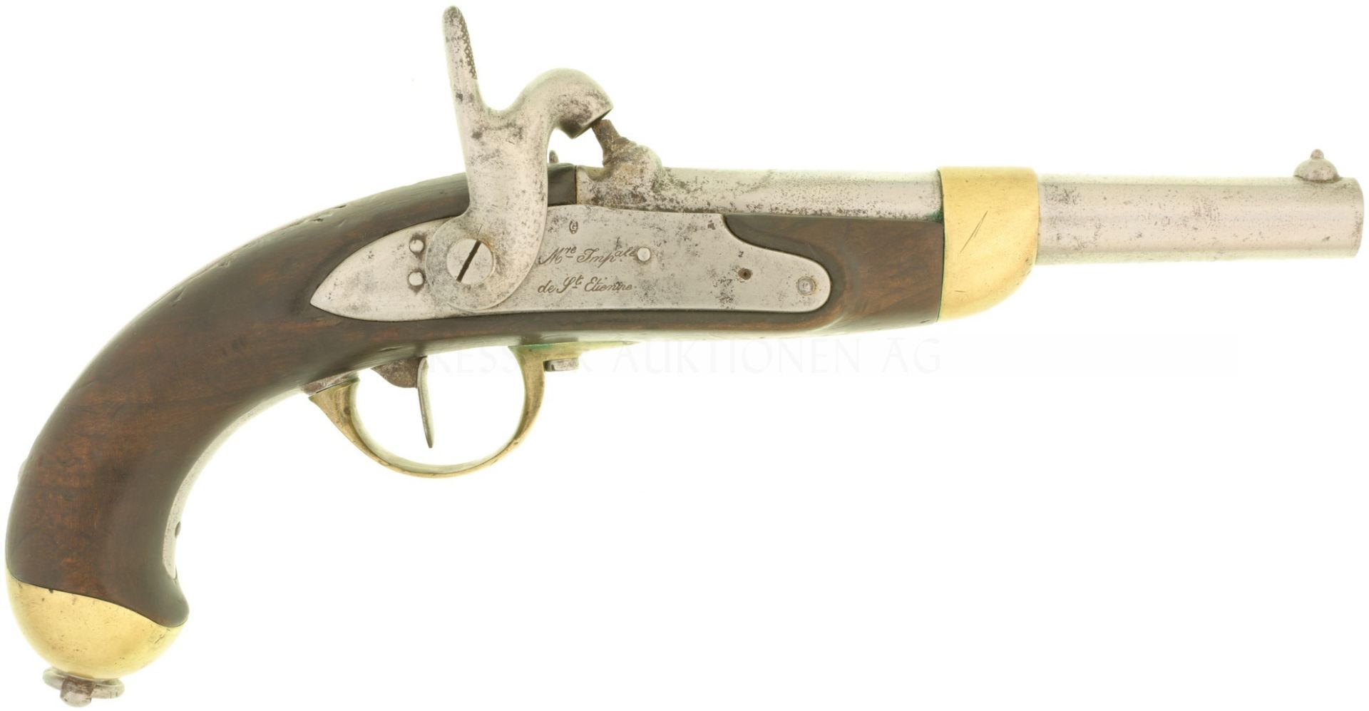 Perkussionspistole, Frankreich, Mod. 1822 Tbis, Kal. 17.6mm