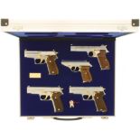 Pistolenset "Von Bank"; enthaltend total 5 Pistolen