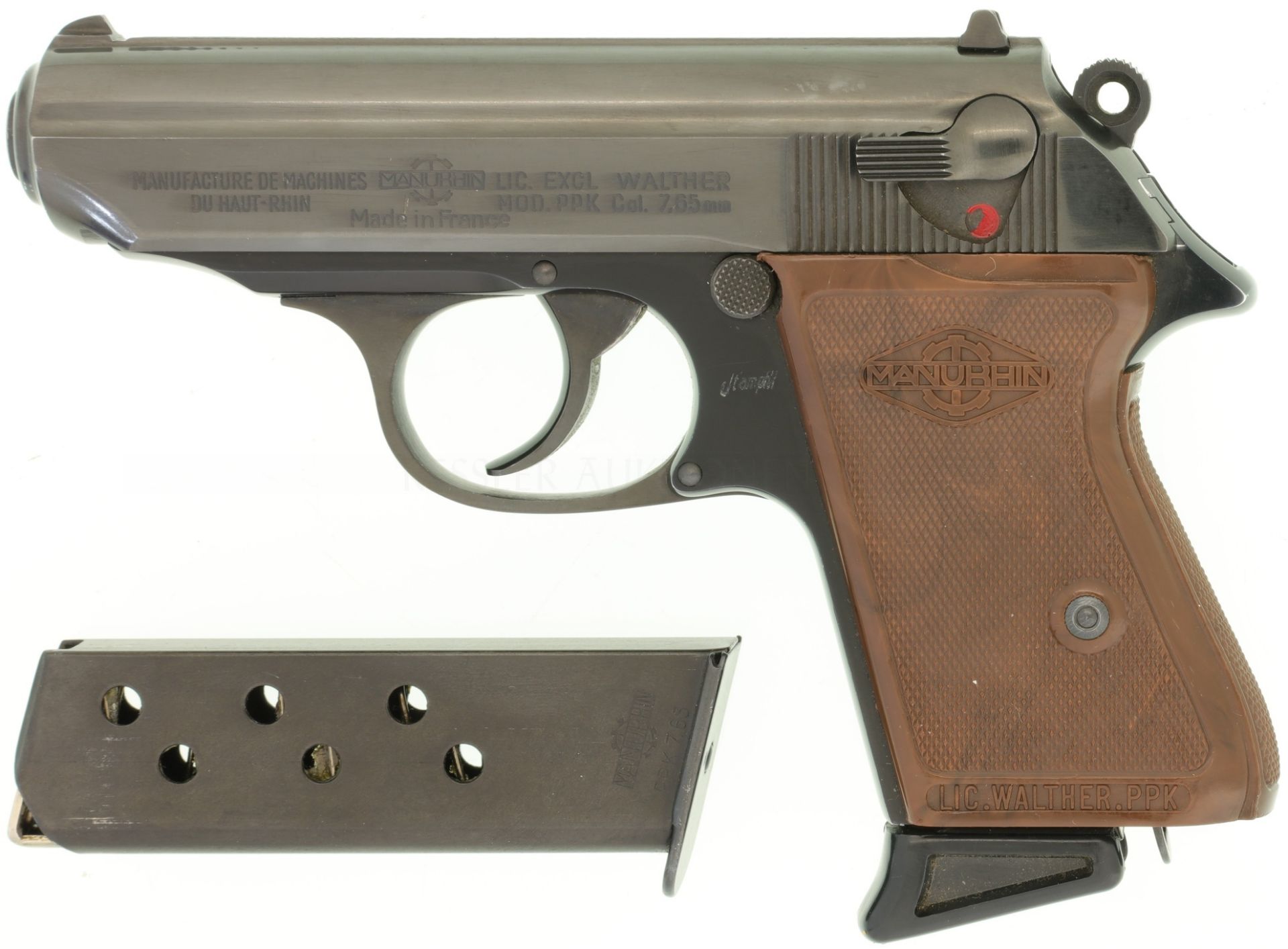 Pistole, Manurhin lic. Walther PPK, Kal. 7.65mm