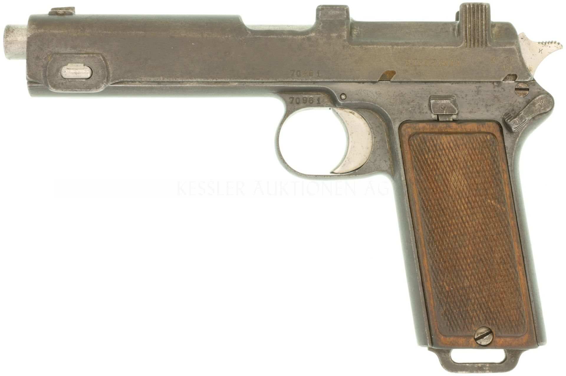 Pistole, österr. Ord. Steyr M 1912, hergestellt 1915, Kal. 9mmSteyr