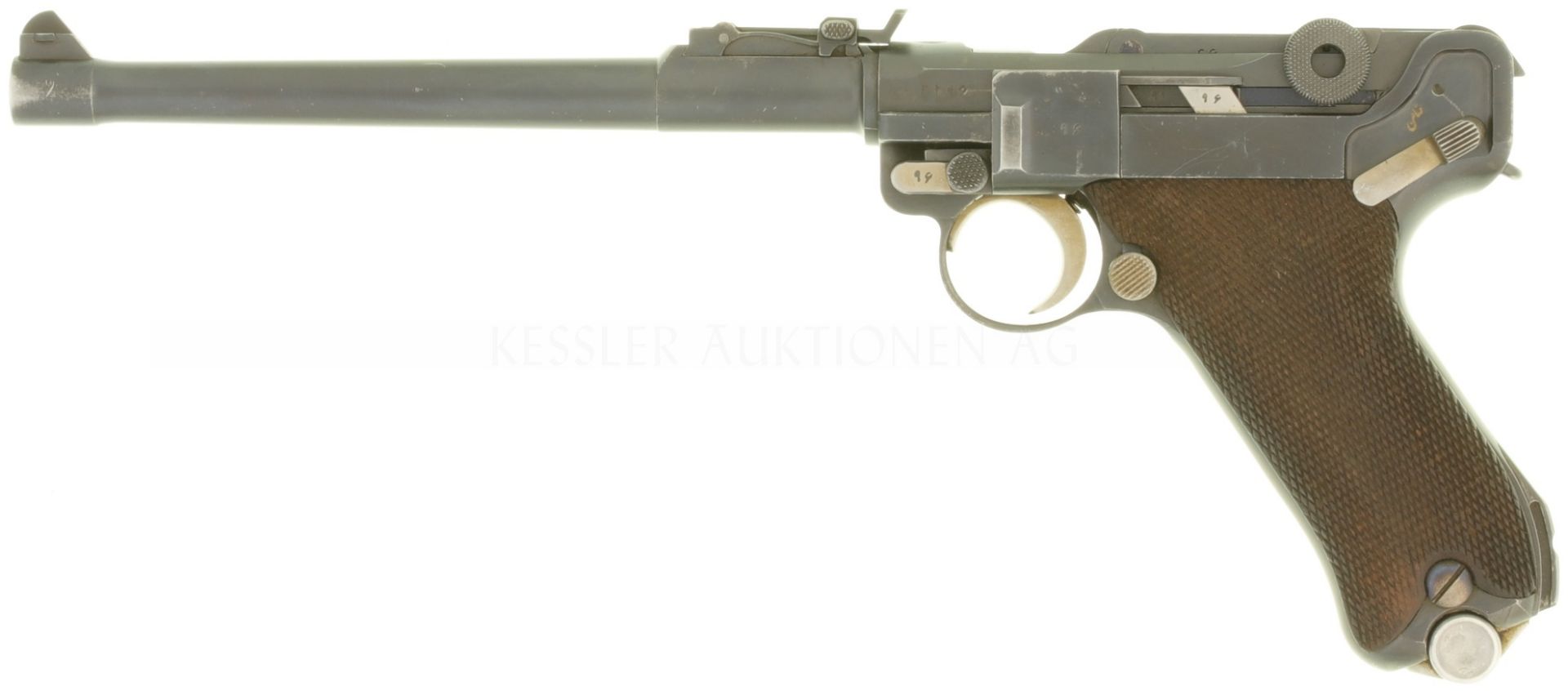 Pistole, "lange Pistole 08" Persien, Artilleriemodell. Kal. 9mmP - Bild 2 aus 2