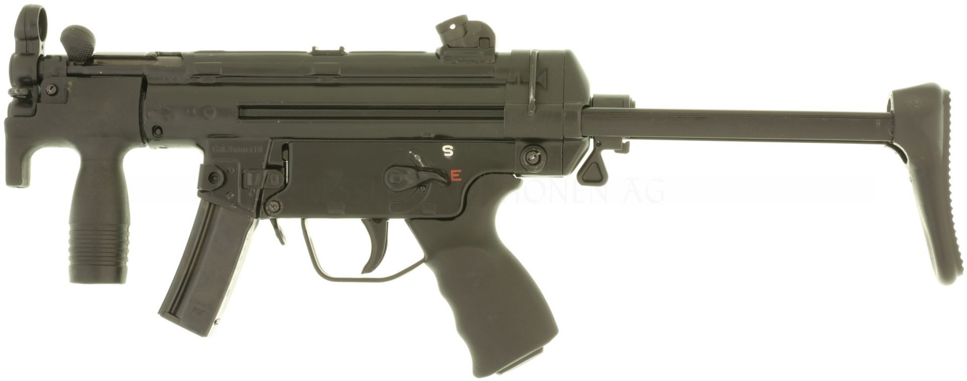 Maschinenpistole, Werkshalbautomat, POF SMGPK 18, pakistanischer Klon der HK MP5K, Kal. 9mmP