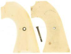 Antike Ivory-Griffschalen zu Colt Bisley