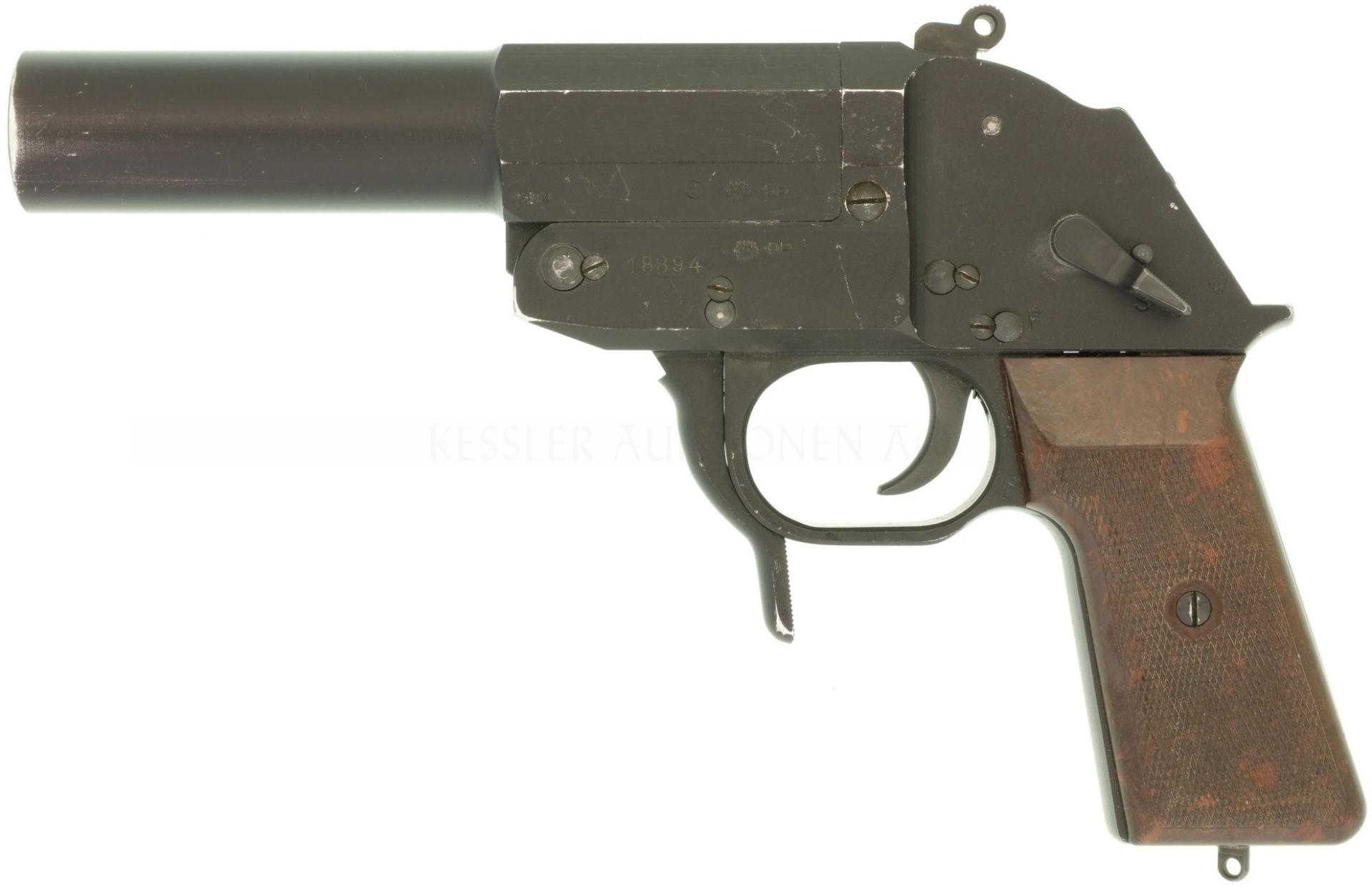 Leuchtpistole, DDR, Hersteller Ernst Thälmann-Werke-Suhl, LP1 "1001", Kal. 4