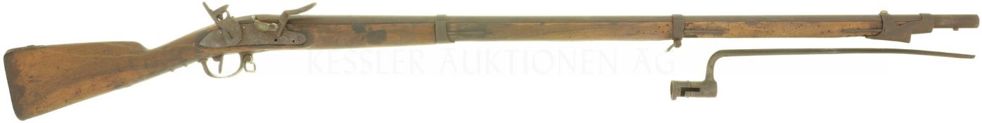 Steinschlossgewehr, franz. 1777, Kal. 17.6mm