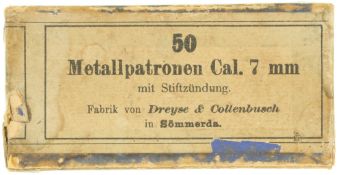 Sammlerpatronen Stiftzündung, Lefaucheux 7mm