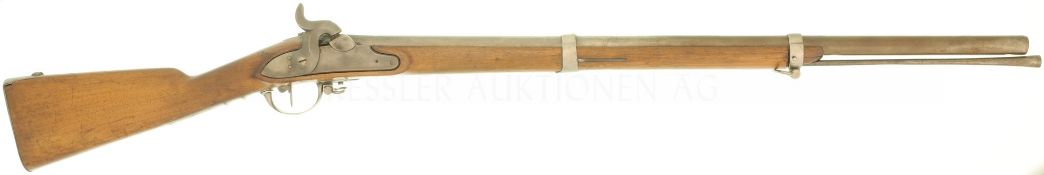 Perkussionsgewehr aus Modell 1817/42 gekürzt, Kal. 17.6mm