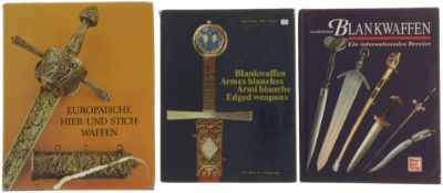 Konvolut von 3 Büchern zu Blankwaffen