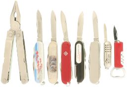 Konvolut 7 Taschenmesser