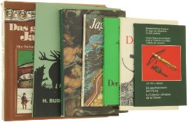 Konvolut von 7 Büchern zum Thema Jagd und Jagdwaffen