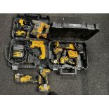 A quantity of DeWalt rechargeable power tools as per photos