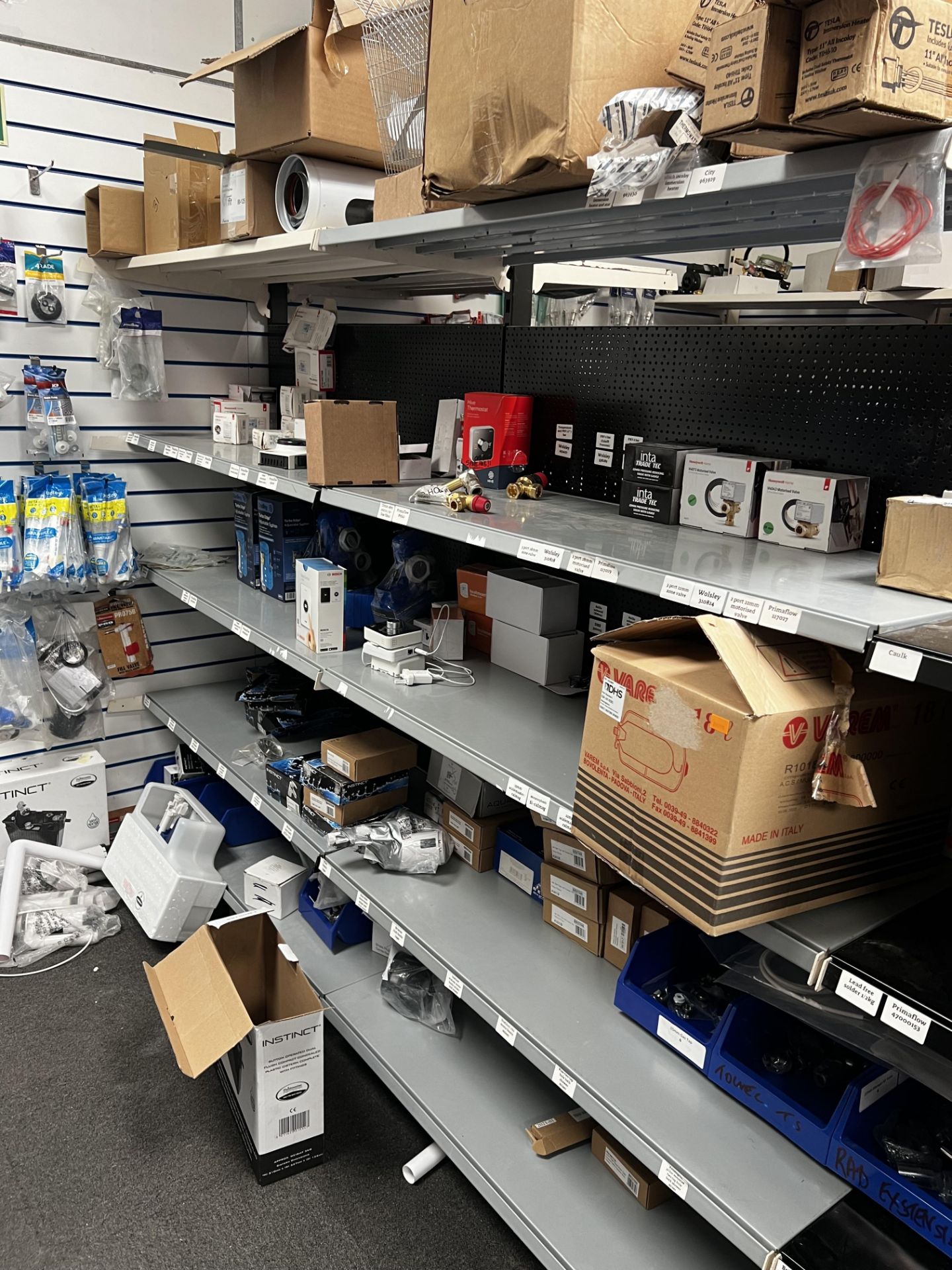 All Plumbing & Heating Stock including all racking and storage shelves/bins as shown in photos - Image 14 of 34