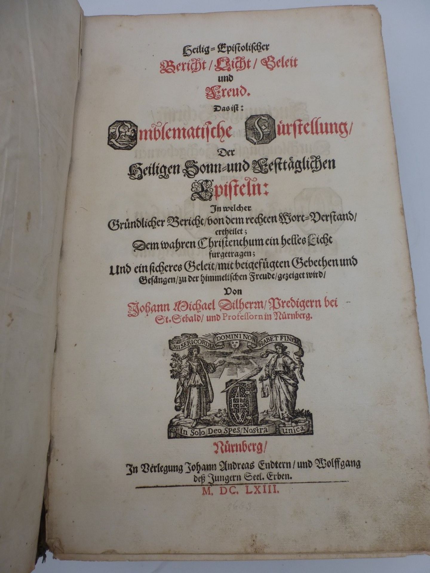 Heilig-Epistolischer Bericht / Nürnberg 1663 - Bild 2 aus 4