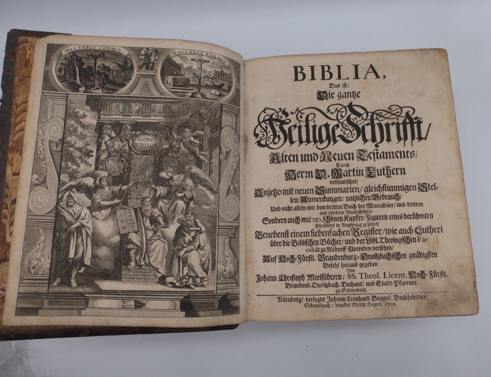 Biblia Germanica - Nürnberg / Schwabach 1702 - Image 3 of 4