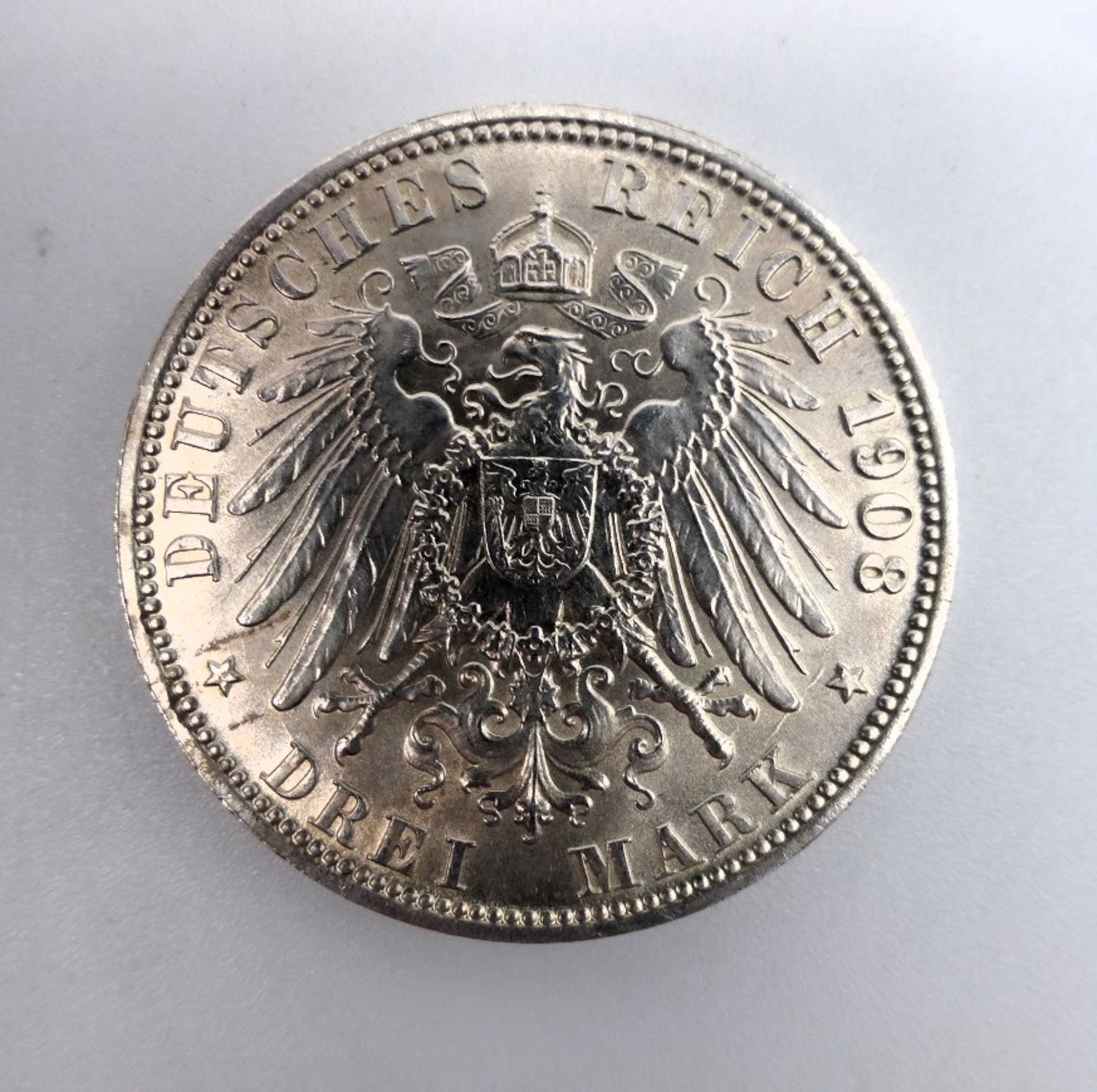 Kaiserreich Lübeck 1908 / 3 Mark