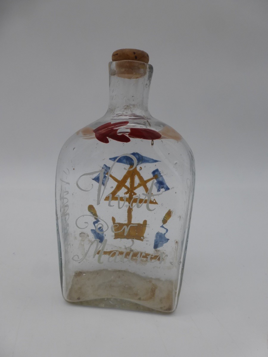 Zunftflasche "Maurer" / 18.Jh. - Image 2 of 2