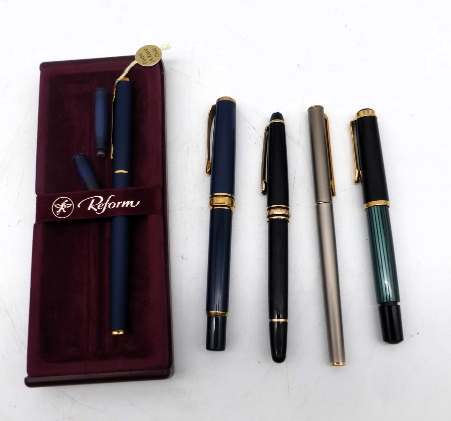 5 Schreibgeräte (Pelikan / Mont Blanc u.a.)