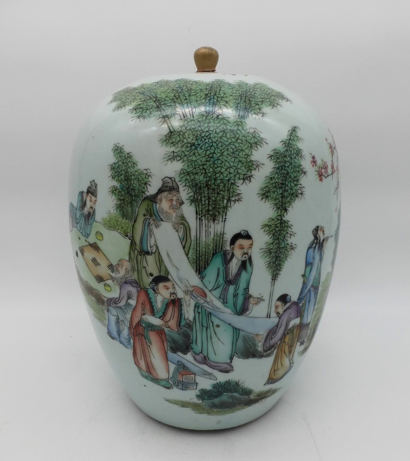 Deckelvase China 19.Jh.