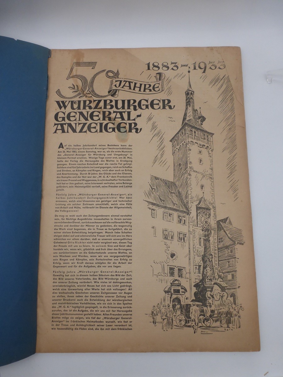 Jubiläumsausgabe Generalanzeiger Würzburg 1933 - Image 2 of 3