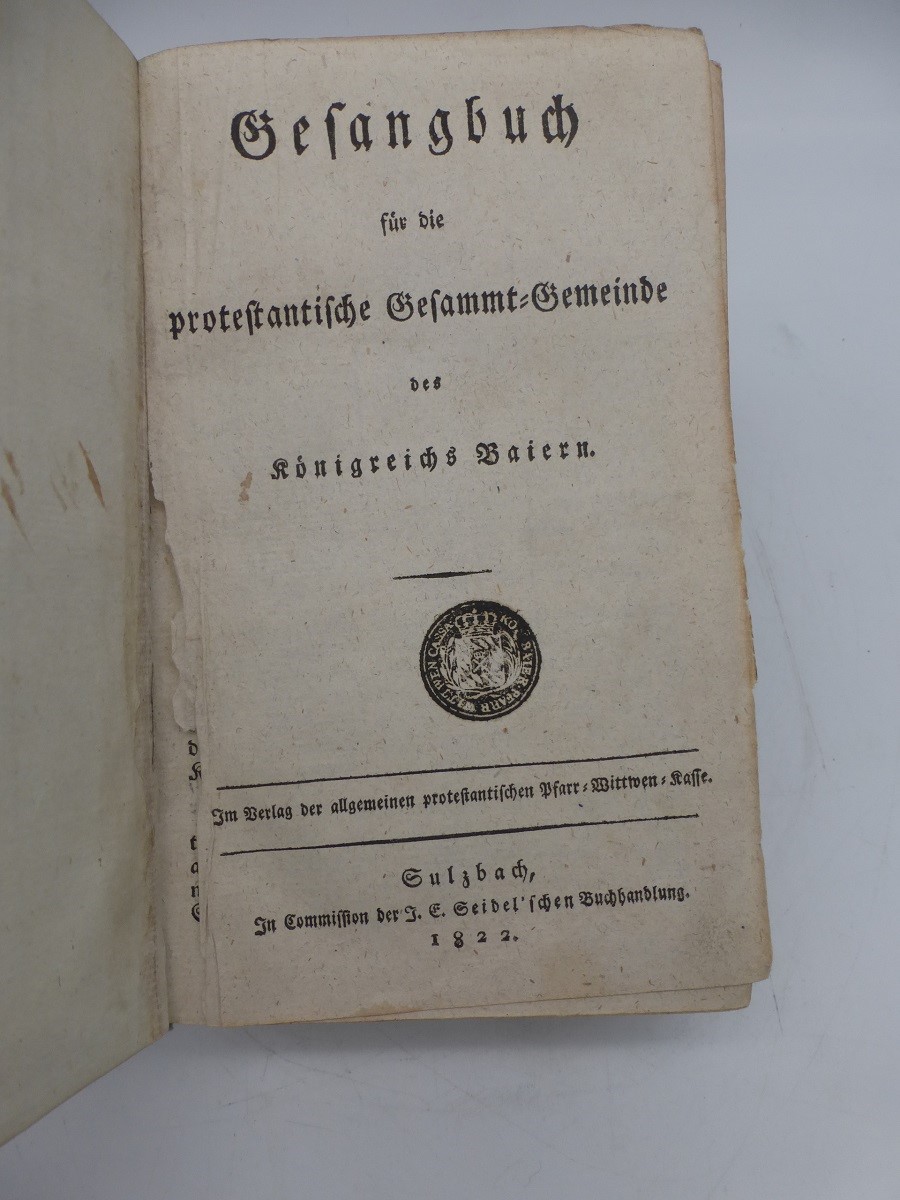 Religion - Gesangbuch Bayern 1822 - Image 2 of 2