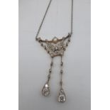 Jugendstil Collier mit Diamanten