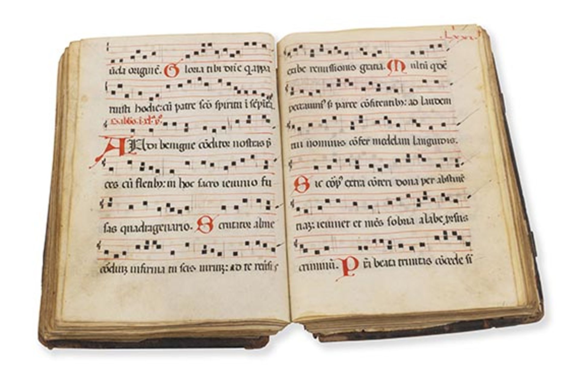 Chorbuch - Lateinische Notenhandschrift auf Pergament. Italien, erste Hälfte des 16. Jahrhunderts.
