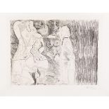 Pablo Picasso, Degas imaginant: Scène de séduction entre deux filles. Orig.-Radierung. 1971.